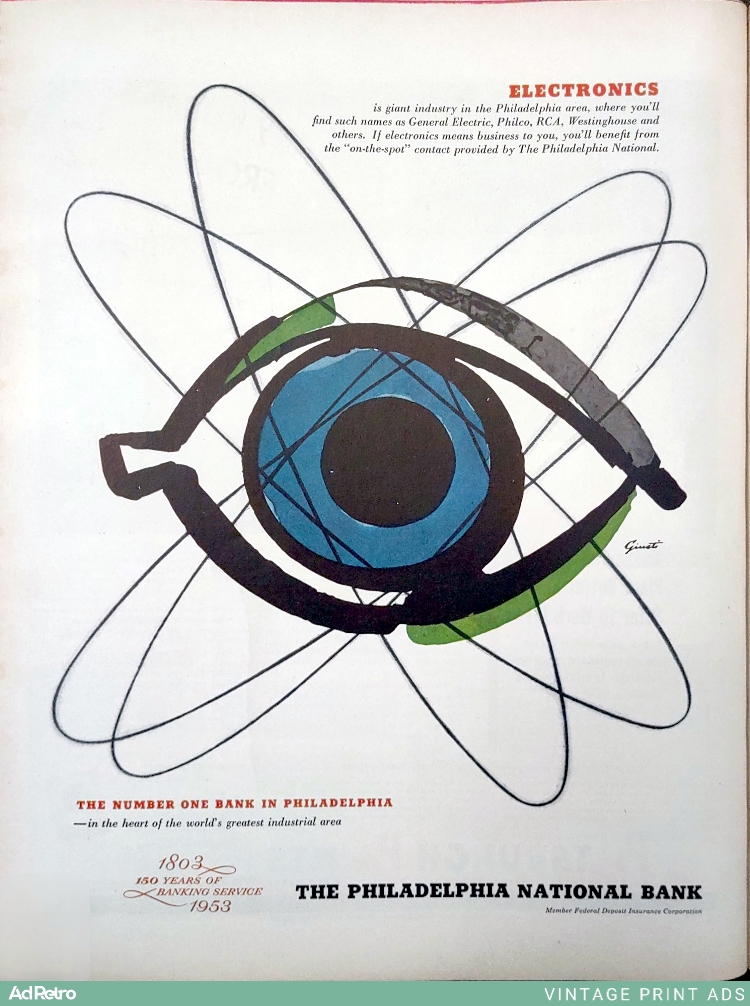 1953 The Philadelphia National Bank banking services Ad - "THE NUMBER ONE BANK IN PHILADELPHIA —in the heart of the world's greatest industrial area"