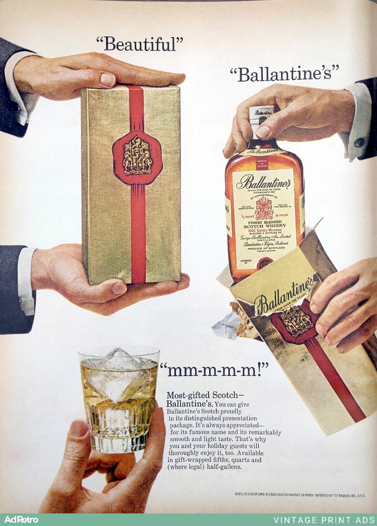 1964 Ballantine's Scotch Whisky Ad - ""mm-m-m-m!""