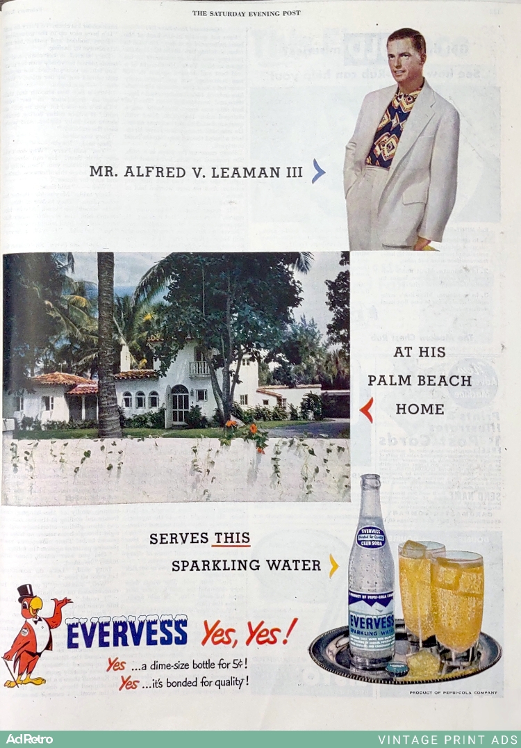 1948 Evervess Sparkling Water Ad - "Yes, Yes!"